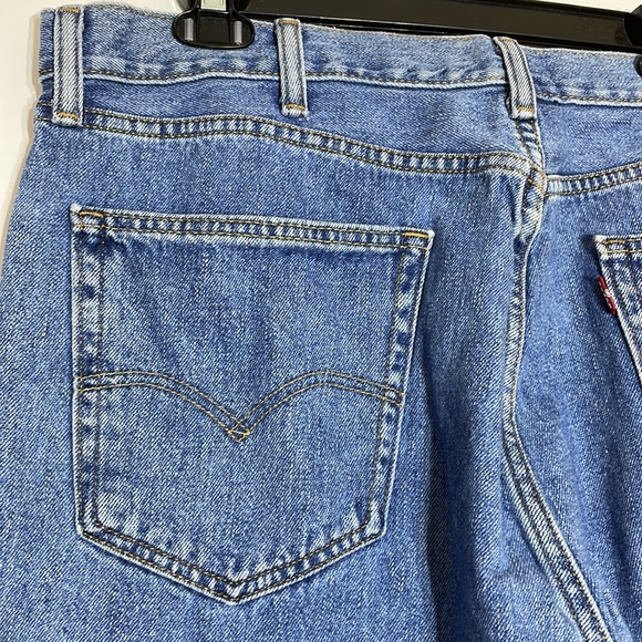 Levi’s 505 Men’s Blue Straight Fit Levis Strauss Regular Jeans Size 38X30 - Picture 10 of 16